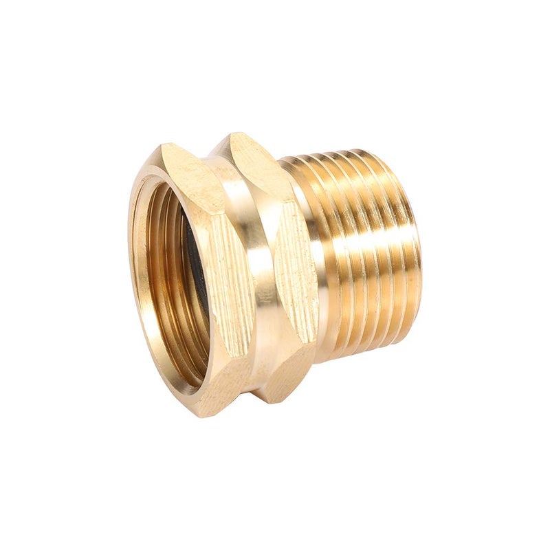 Kbrotech Brass Garden Hose Adapter  3/4  GHT Female x 3/4  NPT Male Connector GHT to NPT Adapter Brass Fitting Brass Garden Hose to Pipe Fittings Connect 2pcs (3/4  GHT Female x 3/4  NPT Male) - Image 4